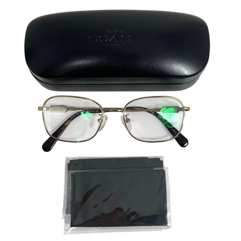 Coach HC5119 Light Gold Metal Eyeglass 53-17-140 Frames ONLY w/ Case & Cloth